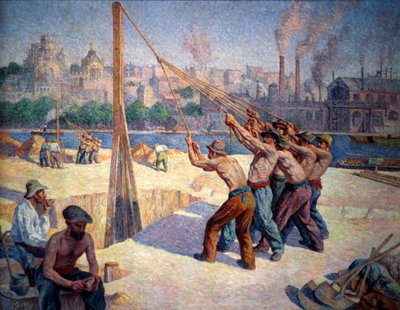 The Pile Drivers by Maximilien Luce